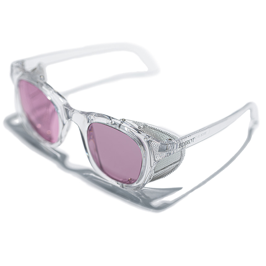 001 STANDARD WING GLASSES CLEAR/PINK