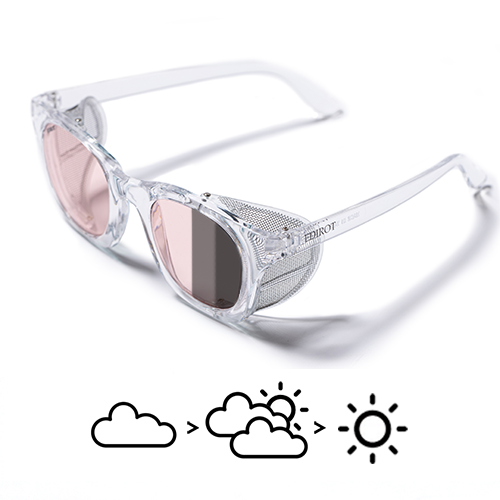 001 WING GLASSES CLEAR/PiINK-SMOKE (discoloration)